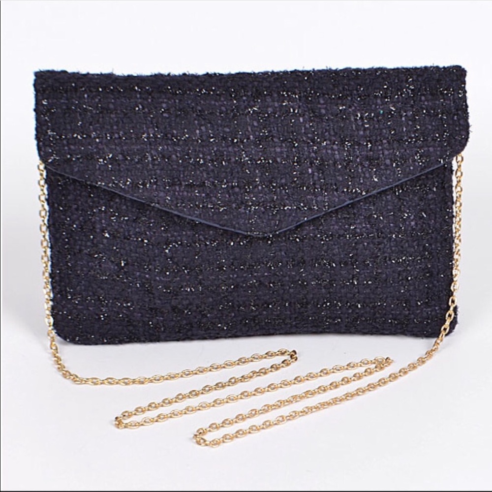 BLACK ENVELOPE CLUTCH